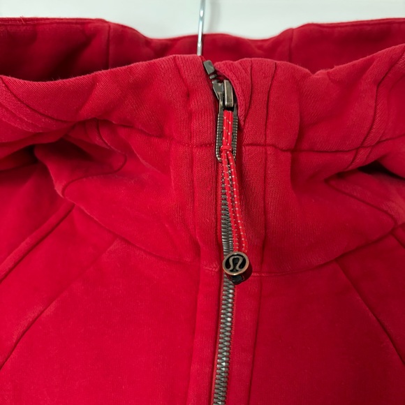 lululemon athletica full zip Scuba Vibrant Red Zip-Up Fleece Hoodie - Picture 5 of 14